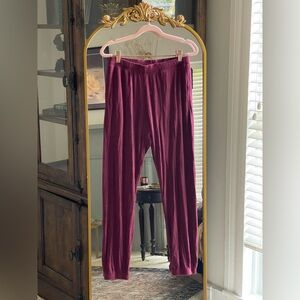 Michael Lauren NWT Burgundy Ribbed Lounge Pants